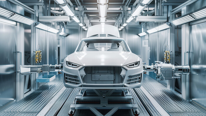 Carrocería lavada con agua caliente proveniente de un sistema de recuperación del calor.